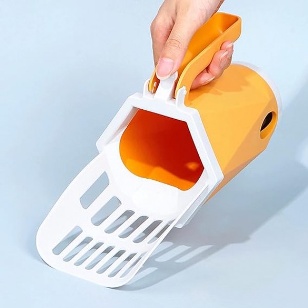 Image showcasing Cat Litter Scoop with HolderShovel with 15 Refill Bags( Small-yellow ...